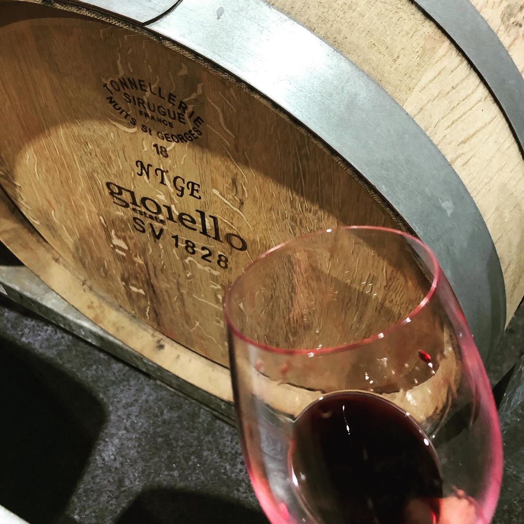 Barrel tasting our 2021 Jacks Falls Pinot Noir